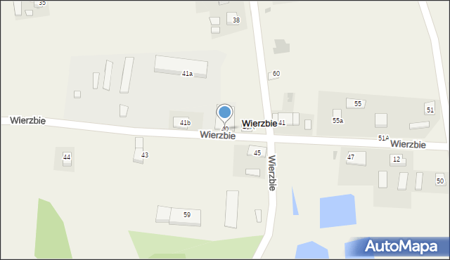 Wierzbie, Wierzbie, 40, mapa Wierzbie