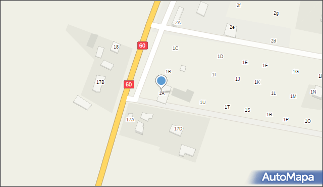 Wierzbie, Wierzbie, 1A, mapa Wierzbie
