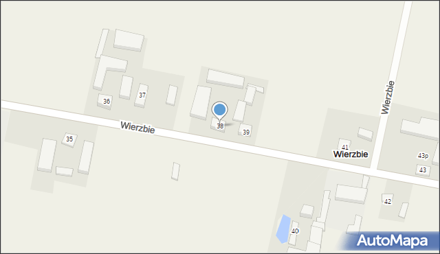 Wierzbie, Wierzbie, 38, mapa Wierzbie