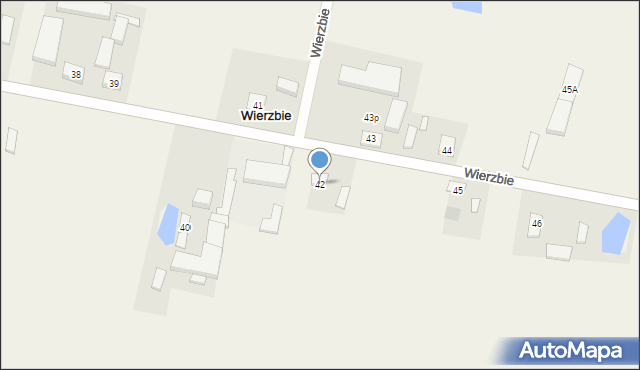 Wierzbie, Wierzbie, 42, mapa Wierzbie