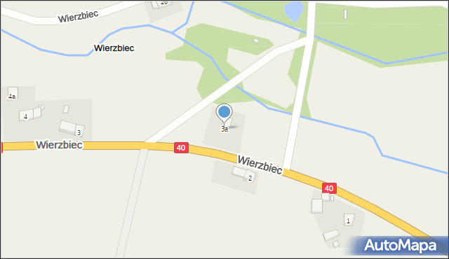 Wierzbiec, Wierzbiec, 3a, mapa Wierzbiec