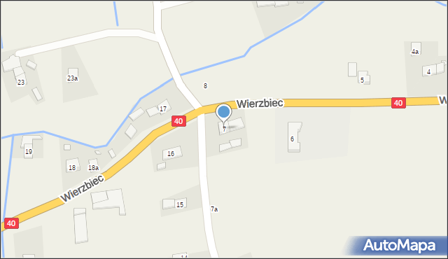 Wierzbiec, Wierzbiec, 7, mapa Wierzbiec