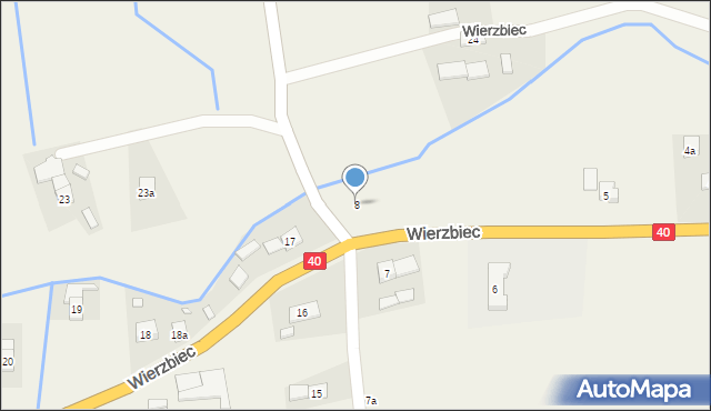 Wierzbiec, Wierzbiec, 8, mapa Wierzbiec