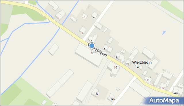 Wierzbięcin, Wierzbięcin, 32, mapa Wierzbięcin