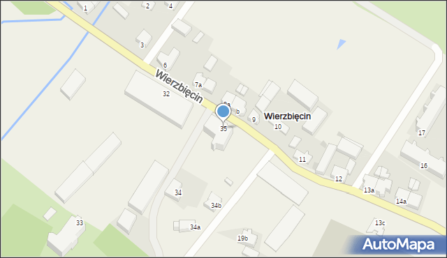 Wierzbięcin, Wierzbięcin, 35, mapa Wierzbięcin