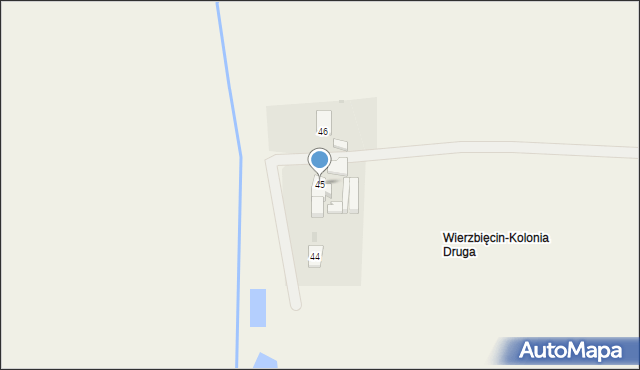 Wierzbięcin, Wierzbięcin, 45, mapa Wierzbięcin