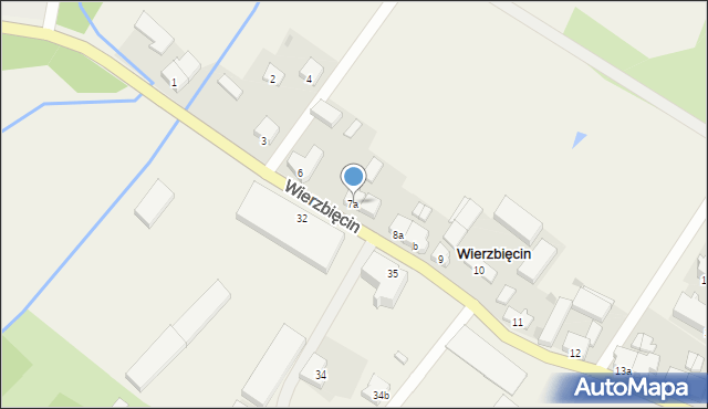 Wierzbięcin, Wierzbięcin, 7a, mapa Wierzbięcin