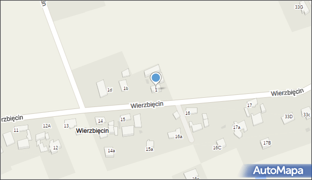 Wierzbięcin, Wierzbięcin, 1, mapa Wierzbięcin