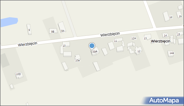 Wierzbięcin, Wierzbięcin, 11b, mapa Wierzbięcin