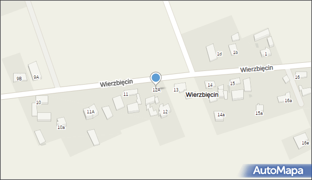 Wierzbięcin, Wierzbięcin, 12A, mapa Wierzbięcin