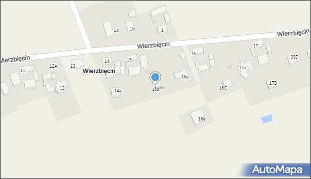 Wierzbięcin, Wierzbięcin, 15a, mapa Wierzbięcin