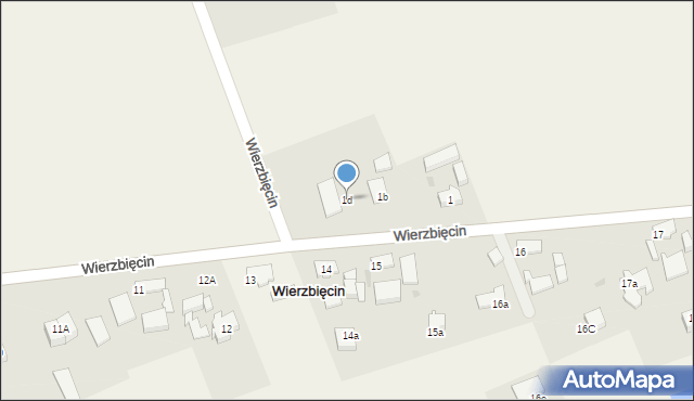 Wierzbięcin, Wierzbięcin, 1d, mapa Wierzbięcin