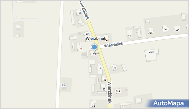 Wierzbinek, Wierzbinek, 23, mapa Wierzbinek