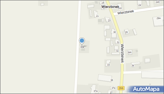 Wierzbinek, Wierzbinek, 32a, mapa Wierzbinek