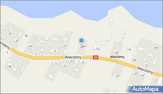 Wierzbiny, Wierzbiny, 13D, mapa Wierzbiny