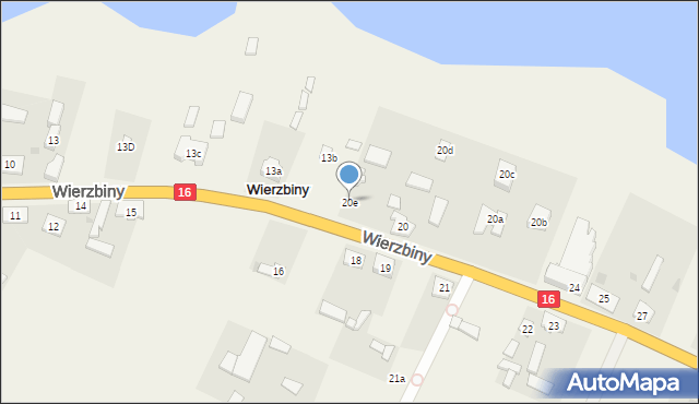 Wierzbiny, Wierzbiny, 20e, mapa Wierzbiny