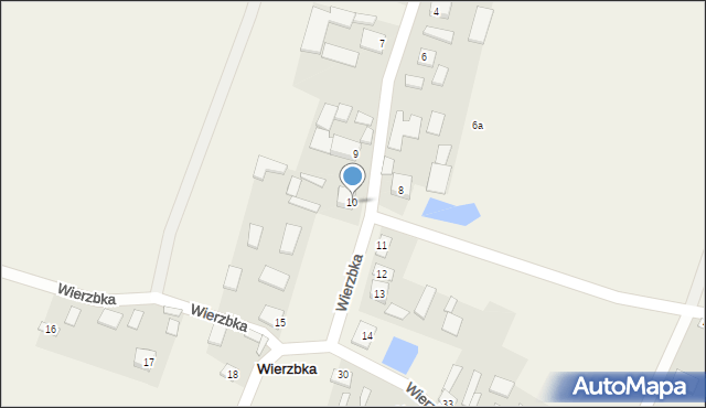 Wierzbka, Wierzbka, 10, mapa Wierzbka