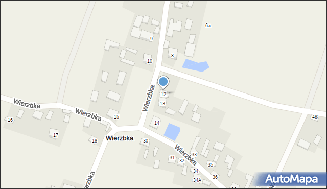 Wierzbka, Wierzbka, 12, mapa Wierzbka