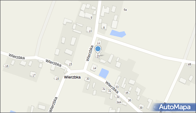 Wierzbka, Wierzbka, 13, mapa Wierzbka