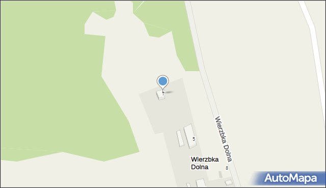 Wierzbka Dolna, Wierzbka Dolna, 7, mapa Wierzbka Dolna