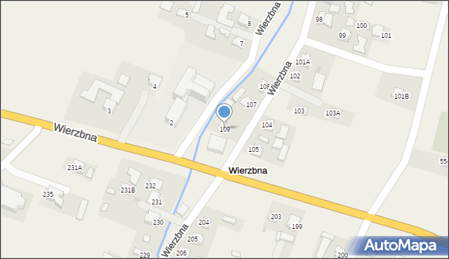 Wierzbna, Wierzbna, 109, mapa Wierzbna