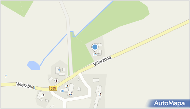 Wierzbna, Wierzbna, 10, mapa Wierzbna