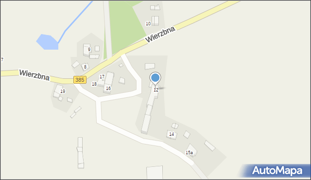 Wierzbna, Wierzbna, 12, mapa Wierzbna