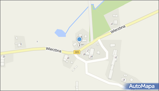 Wierzbna, Wierzbna, 8, mapa Wierzbna