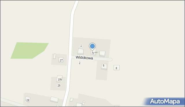 Wierzbnica, Widokowa, 3, mapa Wierzbnica