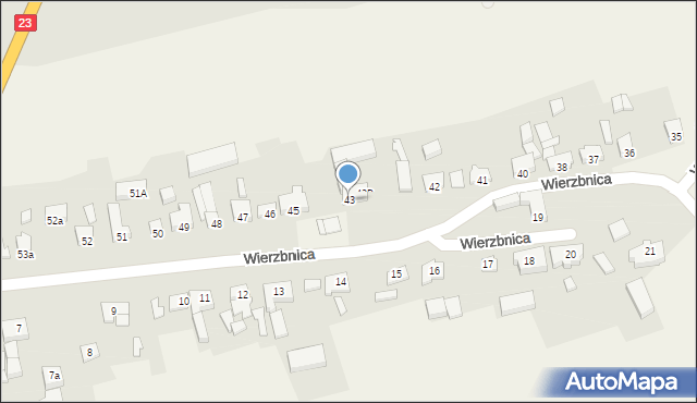 Wierzbnica, Wierzbnica, 43, mapa Wierzbnica