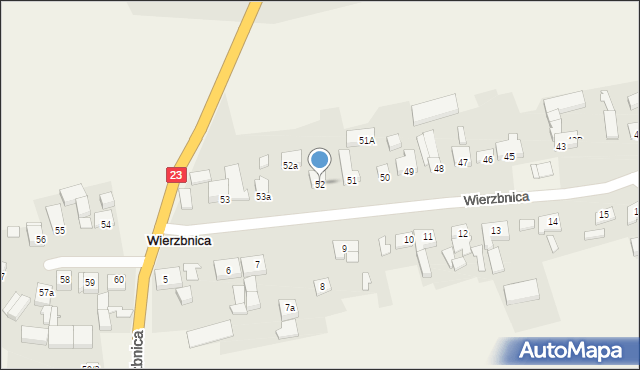 Wierzbnica, Wierzbnica, 52, mapa Wierzbnica