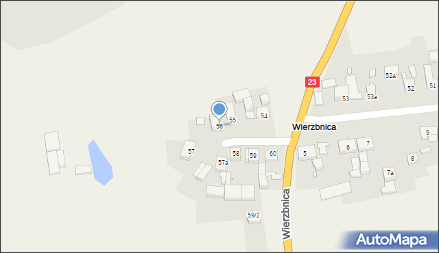 Wierzbnica, Wierzbnica, 56, mapa Wierzbnica