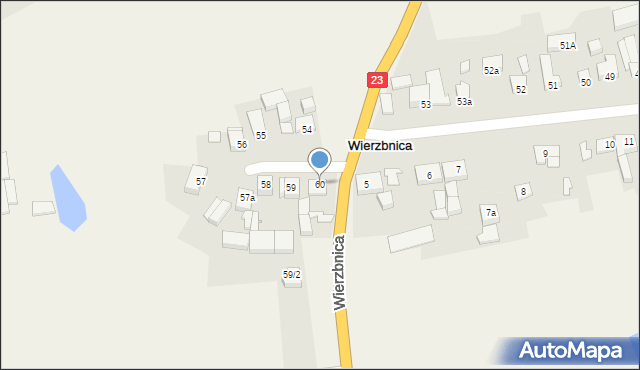 Wierzbnica, Wierzbnica, 60, mapa Wierzbnica