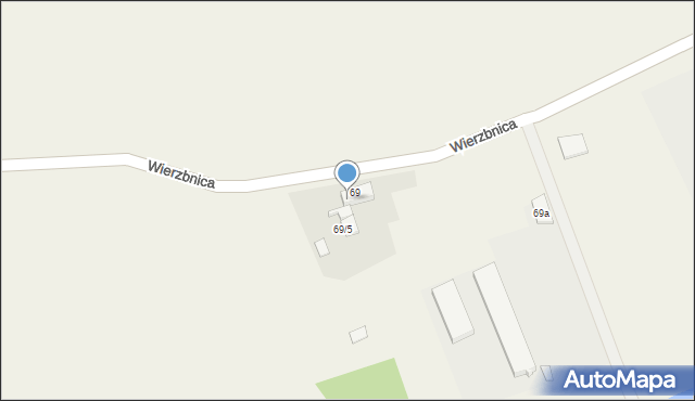 Wierzbnica, Wierzbnica, 69b, mapa Wierzbnica