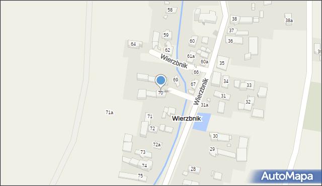 Wierzbnik, Wierzbnik, 70, mapa Wierzbnik