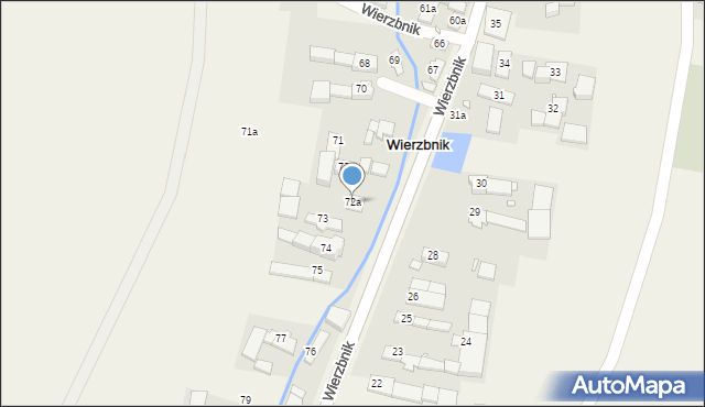 Wierzbnik, Wierzbnik, 72a, mapa Wierzbnik