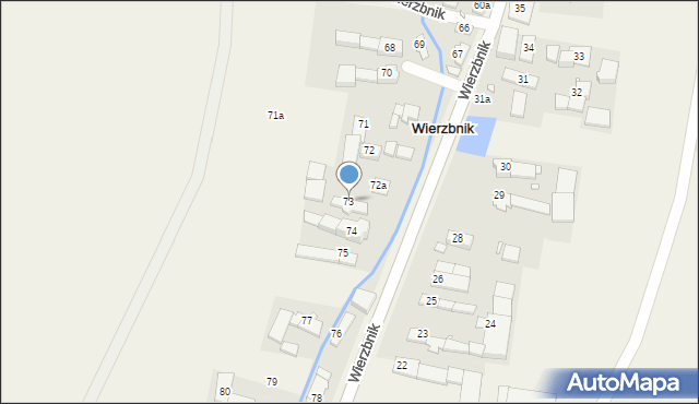 Wierzbnik, Wierzbnik, 73, mapa Wierzbnik
