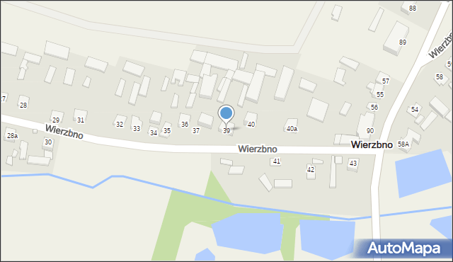 Wierzbno, Wierzbno, 39, mapa Wierzbno