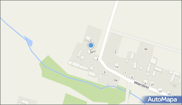 Wierzbno, Wierzbno, 3A, mapa Wierzbno