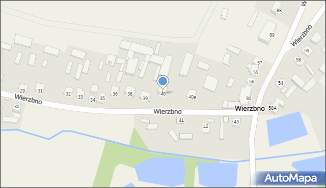 Wierzbno, Wierzbno, 40, mapa Wierzbno