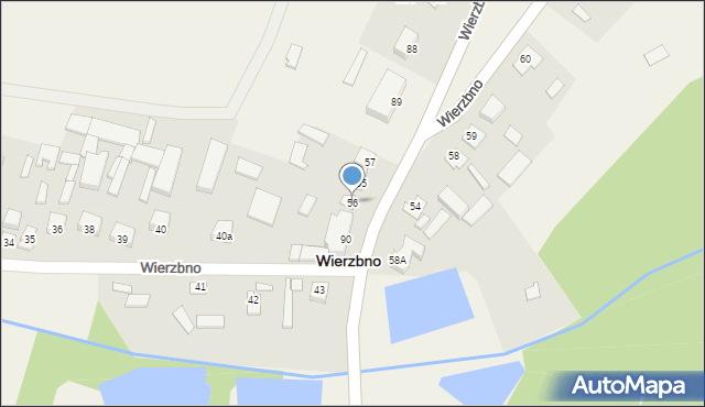 Wierzbno, Wierzbno, 56, mapa Wierzbno