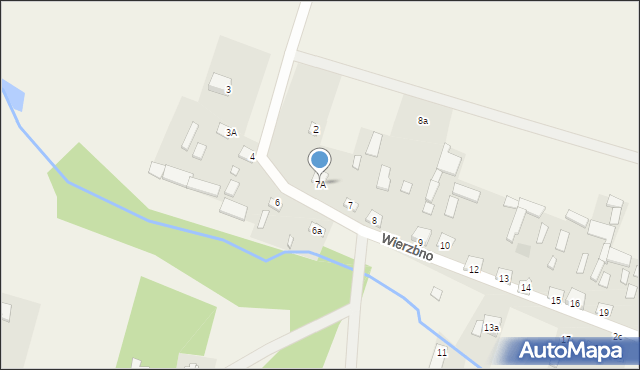 Wierzbno, Wierzbno, 7A, mapa Wierzbno