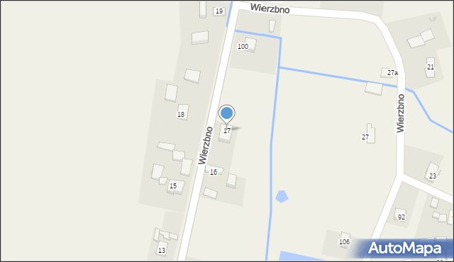 Wierzbno, Wierzbno, 17, mapa Wierzbno