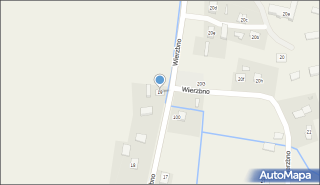 Wierzbno, Wierzbno, 19, mapa Wierzbno