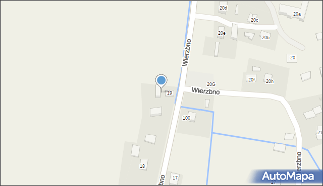 Wierzbno, Wierzbno, 19A, mapa Wierzbno