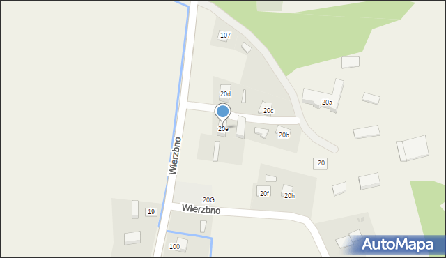 Wierzbno, Wierzbno, 20e, mapa Wierzbno