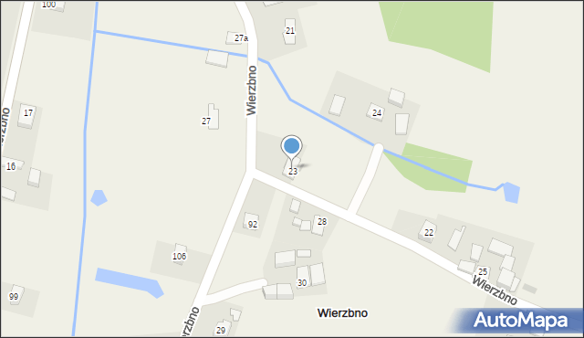 Wierzbno, Wierzbno, 23, mapa Wierzbno