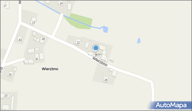 Wierzbno, Wierzbno, 25, mapa Wierzbno