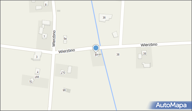 Wierzbno, Wierzbno, 37, mapa Wierzbno