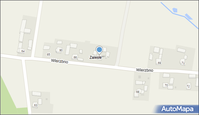 Wierzbno, Wierzbno, 67, mapa Wierzbno